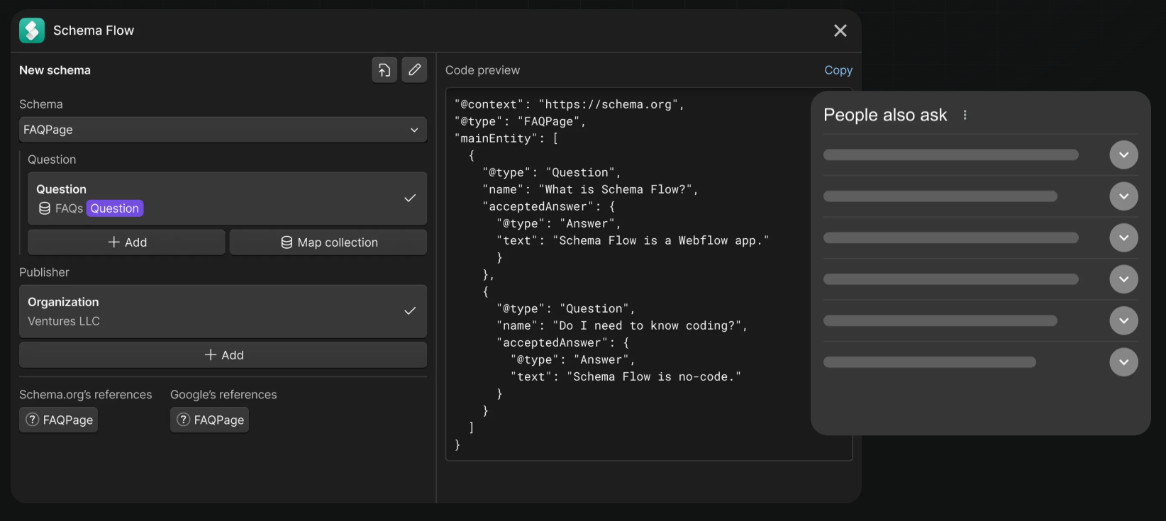 screenshot of Schema Flow